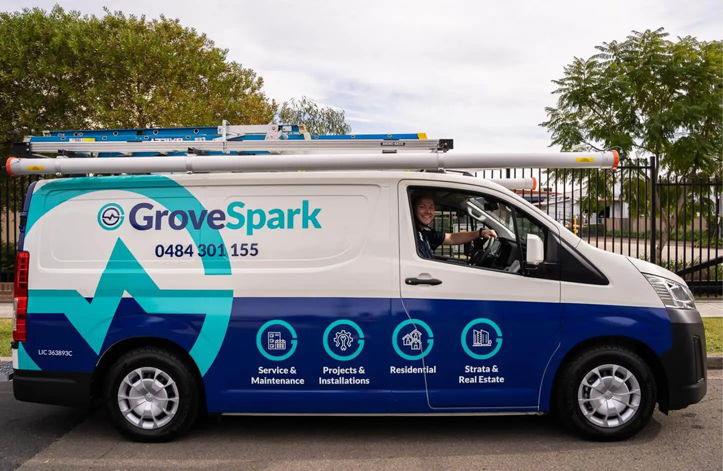 Grove Spark team truck